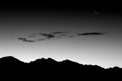Moon and Clouds over Death Valley